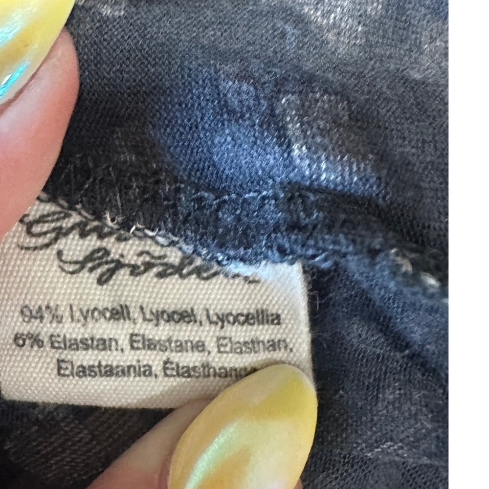 Gudrun Sjödén Sleeveless Dress Charcoal Gray/Blue Floral XL Whimsical Scandi Art - Picture 9 of 9